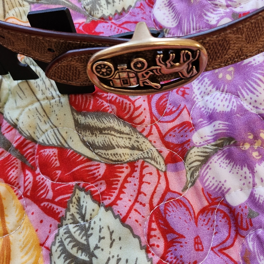 Women small coach signature belt - Picture 4 of 7